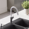 526395 Urbena Single-Lever Pull-Down Kitchen Faucet with 1.5 GPM in Cinder/Chrome
