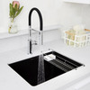 442924 Liven Dual Mount Laundry Sink in Coal Black
