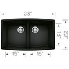 442937 Performa Equal Double Bowl in Coal Black