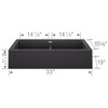 526547 Vintera 33" Equal Double Apron-Front Kitchen Sink in Anthracite