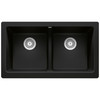 526554 Vintera 33" Equal Double Apron-Front Kitchen Sink in Coal Black