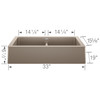 526553 Vintera 33" Equal Double Apron-Front Kitchen Sink in Truffle