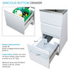 All-in-One 15.5-in x 22.4-in x 34.9-in Metal Drop-In Laundry/Utility Sink and Cabinet in Gloss White All-in-One 15.5-in x 22.4-in x 34.9-in Metal Drop-In Laundry/Utility Sink and Cabinet in Gloss White