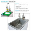 All-in-One 15.5-in x 22.4-in x 34.9-in Metal Drop-In Laundry/Utility Sink and Cabinet in Gloss White All-in-One 15.5-in x 22.4-in x 34.9-in Metal Drop-In Laundry/Utility Sink and Cabinet in Gloss White