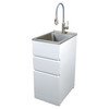 All-in-One 15.5-in x 22.4-in x 34.9-in Metal Drop-In Laundry/Utility Sink and Cabinet in Gloss White All-in-One 15.5-in x 22.4-in x 34.9-in Metal Drop-In Laundry/Utility Sink and Cabinet in Gloss White