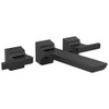 Two-Handle Wall Mount Lavatory Faucet Trim in Matte Black Finish, 1.2gpm Flow Rate