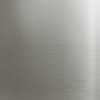 Frameless sliding shower door with fixed panel in brushed stainless with clear glass texture and Riley handles