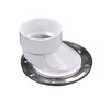 PVC 45-Degree Closet Flange with Stainless Steel Ring
