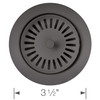240334 Color-Coordinated Metal Waste Flange in Cinder