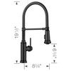 443022 Empressa Semi-Pro Kitchen Faucet 1.5 GPM in Matte Black
