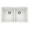 KA-440185 Diamond Equal Double Bowl Sink Kit in White
