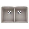 Blanco KA-442747 Diamond Equal Double Bowl Sink Kit in Concrete Gray