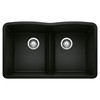 KA-442914 Diamond Equal Double Low Divide Sink Kit in Coal Black