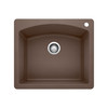 KA-440208 Diamond Single Bowl Dual Mount Sink Kit in Café   