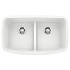 KA-442199 Valea Equal Double Low Divide Sink Kit in White