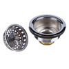 Spin-N-Lock Sink Basket Strainer, Chrome Plated Brass Body w/ Stainless Steel Screw-In Basket and EZ-Mount Connection