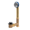 New York Style Tee Brass Bath Waste, Touch Toe, Chrome Plated