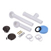 Full Kit, Plastic Tubular - White Uni-Lift Stopper w/ Brushed Nickel Finish Trim