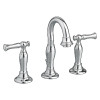 Widespread Lavatory Faucet with Metal Lever Handles and Metal Speed Connect Pop-Up Drain in Chrome