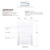 SWK363696-21V SaraMar 36-in x 36-in x 96-in Glue to Wall 3-Piece Shower Wall Trimmable Kit, White Velvet