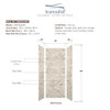 SWK363696-49V SaraMar 36-in x 36-in x 96-in Glue to Wall 3-Piece Shower Wall Trimmable Kit, Sand Creme Velvet