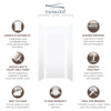 SWKX36368412-21V SaraMar 36-in x 36-in x 96-in Glue to Wall 6-Piece Shower Wall Trimmable Kit with Extension, White Velvet