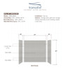 SWK603660-27V SaraMar 60-in x 36-in x 60-in Glue to Wall 3-Piece Shower Wall Trimmable Kit, Grey Beach Velvet