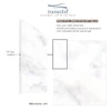 SWK603660-47V SaraMar 60-in x 36-in x 60-in Glue to Wall 3-Piece Shower Wall Trimmable Kit, White Venito Velvet