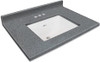 Transolid Charlotte2237-MCWB Charlotte Cultured Marble 4-in Centerset Single-Bowl Vanity Top, 37-in X 22-in, Midnight Chrome