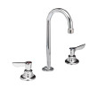 Widespread 1.5 GPM Faucet with Lever Handles and Metal Pop-Up Drain in Chrome