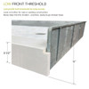 FPT6032L-HO 60-in x 32-in Pre-Tiled Shower Base with Left Hand Drain in Off-White Hexagon