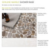 FPT6032C-PC 60-in x 32-in Pre-Tiled Shower Base with Center Drain in Pebble Creme