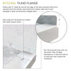 FPT6036C-HO 60-in x 36-in Pre-Tiled Shower Base with Center Drain in Off-White Hexagon
