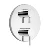 2-Handle Thermastat Trim Kit with Metal Lever Handles in Chrome