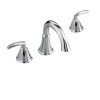 Deck-Mount Tub Filler Trim Kit with Metal Lever Handles in Chrome