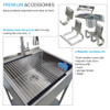 K-EWS-2422S 24-in W x 22.1-in D x 35.2-in H Laundry Sink/Wash Stand All-in-One Kit, Brushed Stainless
