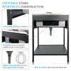 K-EWS-2822S-MB 28-in W x 22.1-in D x 35.2-in H Laundry Sink/Wash Stand All-in-One Kit, Matte Black