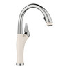 Artona Pull-Down Kitchen 1.5 GPM Faucet, PVD Steel/Soft White
