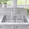 Quatrus R15 1-3/4 Double Bowl Kitchen Sink