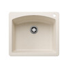 443060 Diamond Single Bowl Dual Mount Kitchen Sink, Soft White