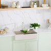 Vintera 30" Super Single Apron Farmhouse Sink, Soft White