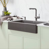 527417 Vintera 30" Super Single Apron Farmhouse Sink, Volcano Gray