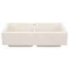527409 Vintera 33" Equal Double Apron Farmhouse Sink, Soft White