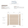 SWK603672-28V SaraMar 60-in x 36-in x 72-in Glue to Wall 3-Piece Shower Wall Trimmable Kit, Cashew Velvet