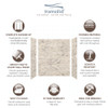 SWK603672-49V SaraMar 60-in x 36-in x 72-in Glue to Wall 3-Piece Shower Wall Trimmable Kit, Sand Creme Velvet