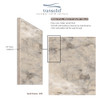 SWK603672-49V SaraMar 60-in x 36-in x 72-in Glue to Wall 3-Piece Shower Wall Trimmable Kit, Sand Creme Velvet