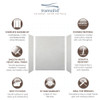 SWK603672-50V SaraMar 60-in x 36-in x 72-in Glue to Wall 3-Piece Shower Wall Trimmable Kit, Lunar Velvet