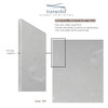 SWK603672-50V SaraMar 60-in x 36-in x 72-in Glue to Wall 3-Piece Shower Wall Trimmable Kit, Lunar Velvet