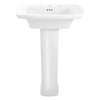 0445800.020 Edgemere 8-in Widespread Pedestal Sink Top and Leg Combination, White