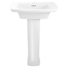 0445100.020 Edgemere Center Hole Only Pedestal Sink Top and Leg Combination, White
